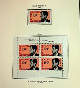 MALI Sc C24+C24a NH ISSUE OF 1964 - PRESIDENT J.F. KENNEDY - (AO23)