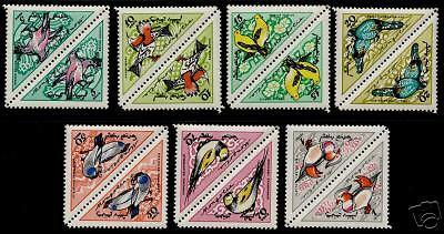 Mongolia 214-20 tete beche pairs MNH Birds