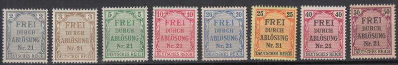 Germany - 1903/1905 Official stamps for Prussia complete set - MNH (9017)