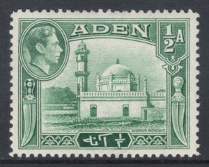 Aden 1942 King George VI & Aidrus Mosque 1/2a Scott # 16 MH