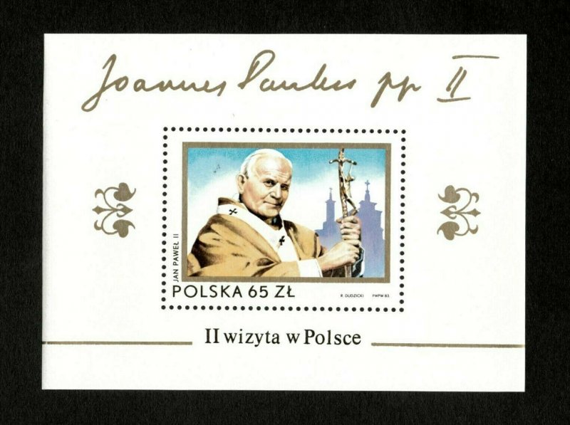 Poland 1983 - Scott# 2575a - Pope John Paul II - Souvenir Stamp Sheet - MNH