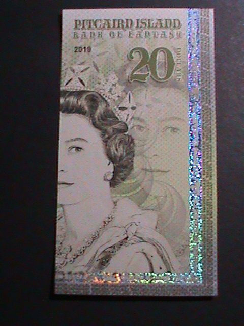 ​PITCAIRN ISLANDS 2019-COLLECTIBLE UNCIRCULATED POLYMAR LOVELY NOTE VERY FINE