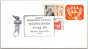 US SPECIAL EVENT COVER STATUE OF LIBERTY ENILIGHTENING THE WORLD WISCOPEX TYPE A