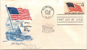 FDC 1959 SC #1132 Artmaster Cachet - Auburn, Ny - Single - J4604