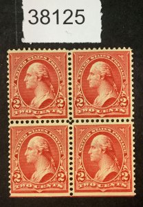 MOMEN: US STAMPS   #279B MINT OG NH BLOCK LOT #38125