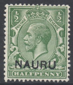 Nauru Scott 1 - SG1, 1916 George V 1/2d MH*