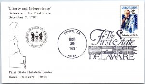 US SPECIAL EVENT COVER DELAWARE THE FIRST STATE LIBERTY AND INDEPENDENCE 1978