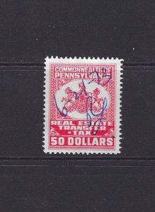 JASTAMPS: US state revenue-Pennsylvania #RE9d Used VF