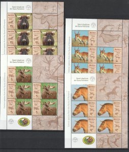 Romania STAMPS 2024 ANIMALS POST MNH SHEETS BUFFALO MOOSE
