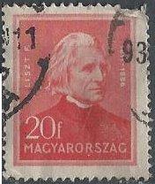 Hungary 474 (used, wrinkled upper right) 20f Franz Liszt