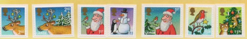 Great Britain Sc 3120-26 2012 Christmas stamp set mint NH