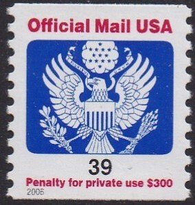 O160 39 Cent Official Coil MNH