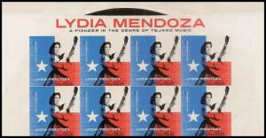 US 4786a Music Icons Lydia Mendoza imperf NDC header block (8 stamps) MNH 2013