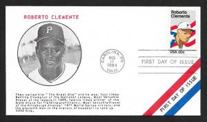 UNITED STATES FDC 20¢ Roberto Clemente 1984 Cacheted