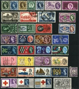 150+ ENGLAND Great Britain Stamps Postage Collection 1941-1965 Used