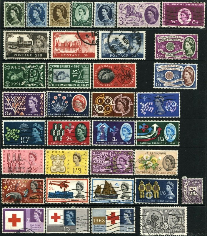 150+ ENGLAND Great Britain Stamps Postage Collection 1941-1965 Used