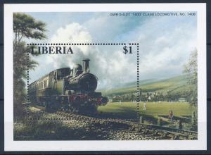 [62177] Liberia 1996 Railway Train Eisenbahn Chemin de Fer Souvenir Sheet MNH