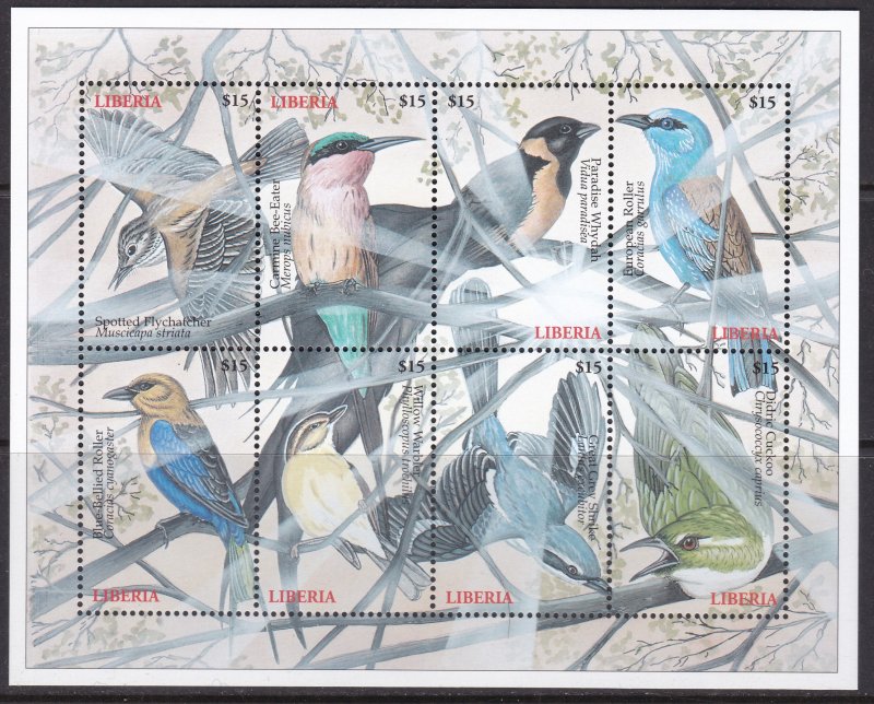 Liberia, Fauna, Birds / MNH / 2000