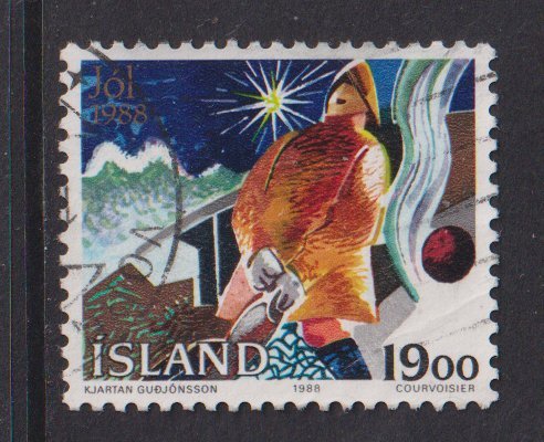 Iceland  #669  used  1988    Christmas  19k