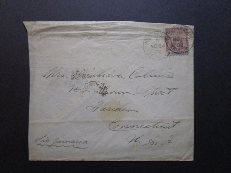 Trinidad 1902 Cover to USA / Light Creasing - Z7539