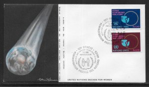 UN Geneva 90-91 Decade for Women WFUNA Cachet FDC First Day Cover