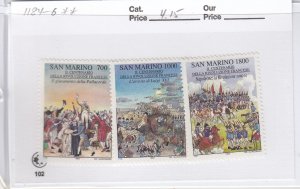 San Marino 1184-6 Revolution mnh