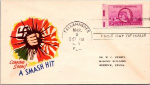 FDC 1945 SC #927 J Minkus Cachet - Tallahassee, Fla - Single - F75541