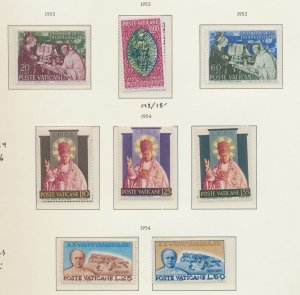 VATICAN - Scott 171-172, 174-175 & 182-184  - MNH (#172 is NG)- 1953-1954