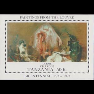 TANZANIA 1993 - Scott# 995 S/S Louvre Museum Painting NH