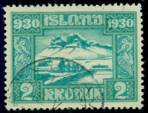 ICELAND #164, 2kr Parliament, used, VF, Scott $175.00