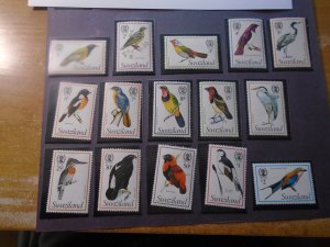 Swaziland  #  244-58  MNH  Birds