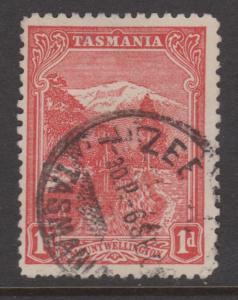 Tasmania 1905 1d Hobart Sc#103 Used Inverted Wmk