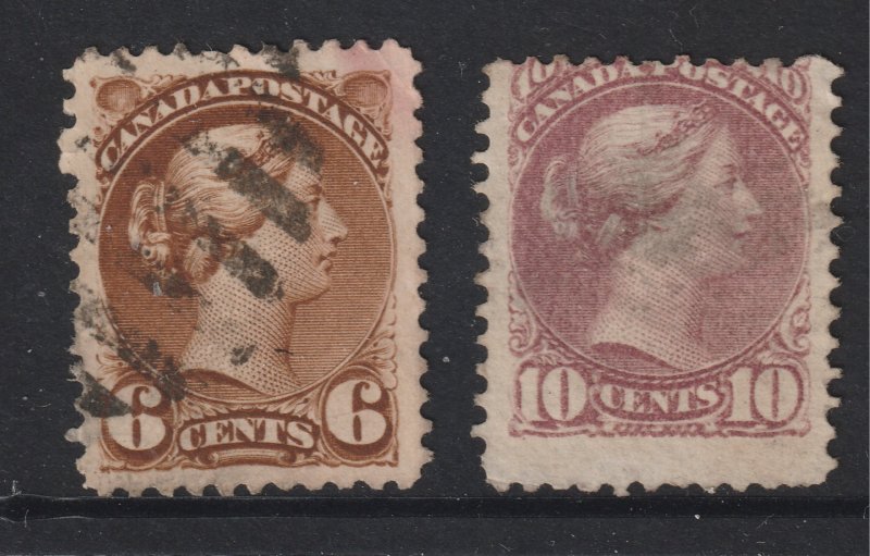 Canada x 2 used earlier QV (6c & 8c)