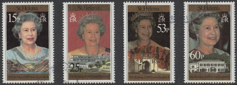 St Helena: 1996 Elizabeth II 70th Birthday Set of 4 Stamps SG716-719 Fine Used