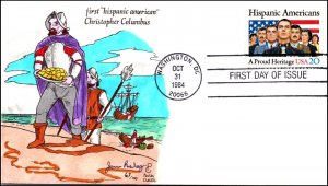 Scott 2103 20 Cents Hispanic Heritage James Paslay Hand Painted FDC 63 Of 100