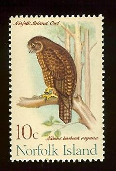 Norfolk Island 133 10c Owl bird MNH