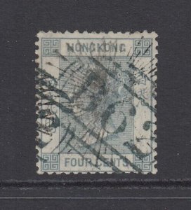 Hong Kong, Scott 10 (SG 9), used with Shanghai SUNBURST cancel