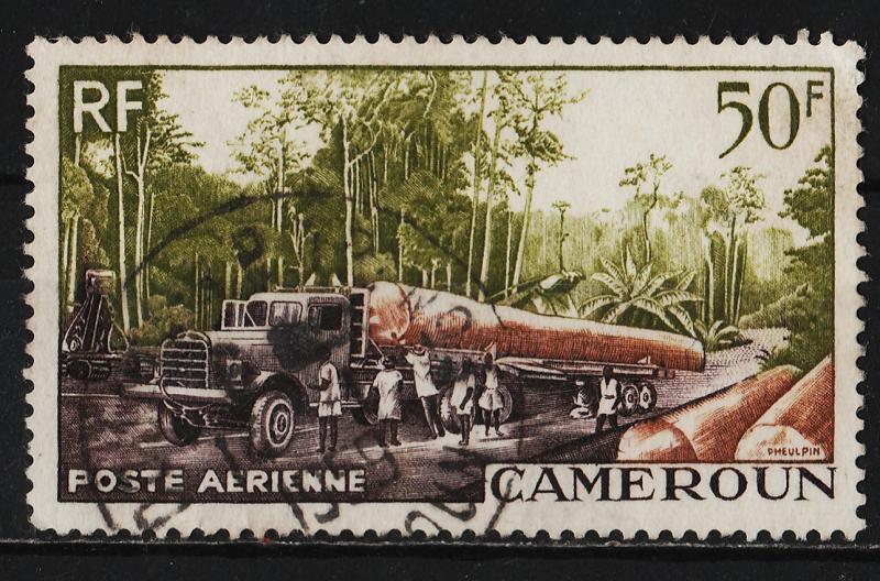 Cameroon 1955 Air Mail / Various Designs 50F (1/3) USED