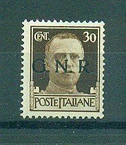Italy Italian Socialist Republic GNR overprint 30 cent mh $6.00 net