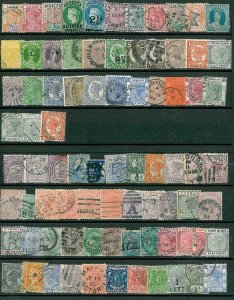 04804 - COMMONWEALTH - STAMPS -  LOT of  80 Different VICTORIA  - USED STAMPS