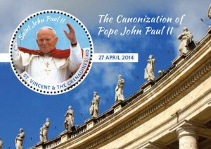 St. Vincent 2015 - Canonization Pope John Paul II - Souvenir Sheet - MNH