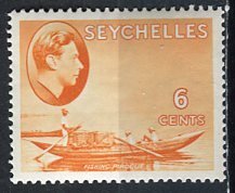 Seychelles: 1938 Sc. #128, *+/MLH Single Stamp