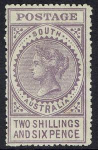 SOUTH AUSTRALIA 1906 QV THICK POSTAGE 2/6 WMK CROWN/A PERF 12.5