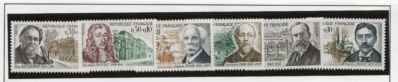 France 1966 Red Cross personalities set of 6 sg.1702-7   MNH