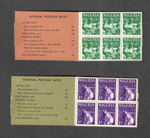 Nigeria SG#sB10+sB11 M/NH, Complete Booklets, Broken Seals