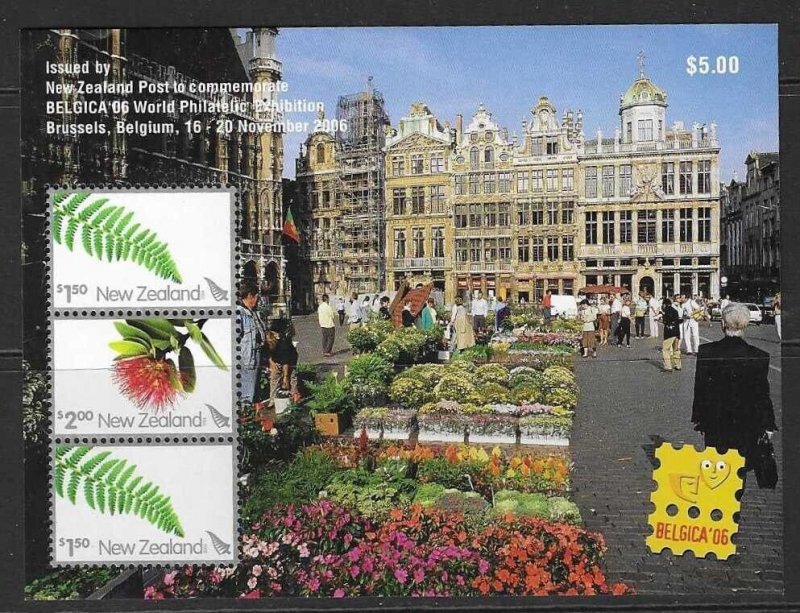 NEW ZEALAND SGMS2924 2006 BELGICA STAMP SHOW  MNH