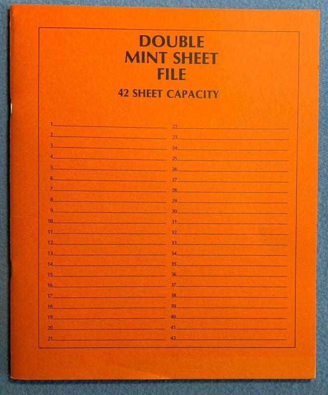 Double Mint Sheet File - 42 sheet capacity, 9.5x11.5 - superb cond 