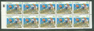 Australia # 1109c Cycling Booklet - pane of 10 (1)  Mint NH