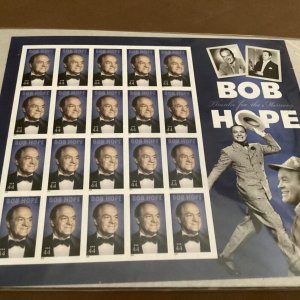 Scott# 4406 BOB HOPE Sheet of 20 44¢ Stamps -MNH-2009-NIP-US