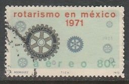 MEXICO C401, Rotary Internat. in Mexico, 50th Anniversary. USED. F-VF. (676)